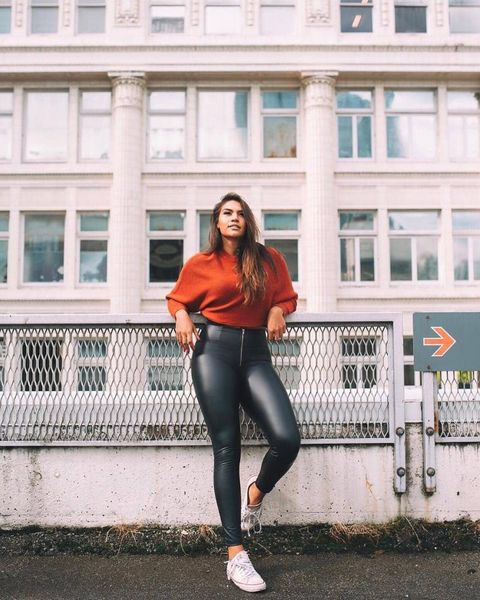 

women's pants & capris melody plus size leather slim skinny full length warm winter black zipper women clothes push up leggings, Black;white