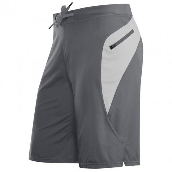 

men's shorts running men sweatpants male bodybuilding gym zipper pocket workout mesh quick-drying sports short pants, White;black
