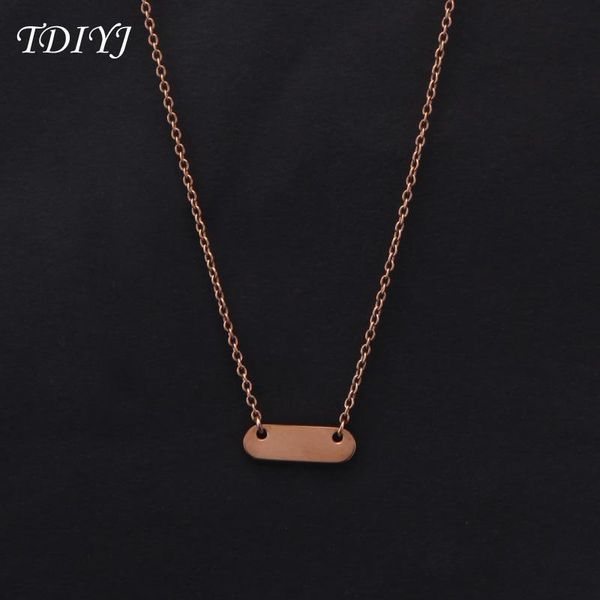 

pendant necklaces tdiyj jewelry laser engraved bar necklace for women, Silver