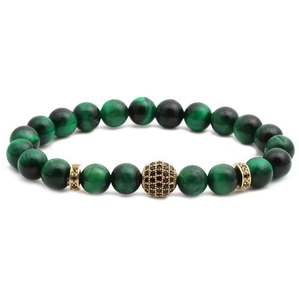 

beaded, strands 2021 tiger eye elbow cross drill ball beaded diy men's and women's bracelet surprise party gift, Black
