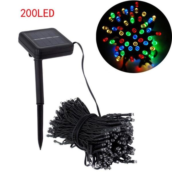

strings 200 led solar garland string fairy lights outdoor 22m powered lamp for garden decoration holiday xmas wedding party