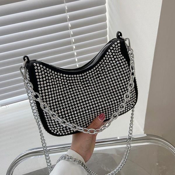 

evening bags diamond tote bag underarm 2021 summer quality pu leather women's designer handbag shoulder messenger