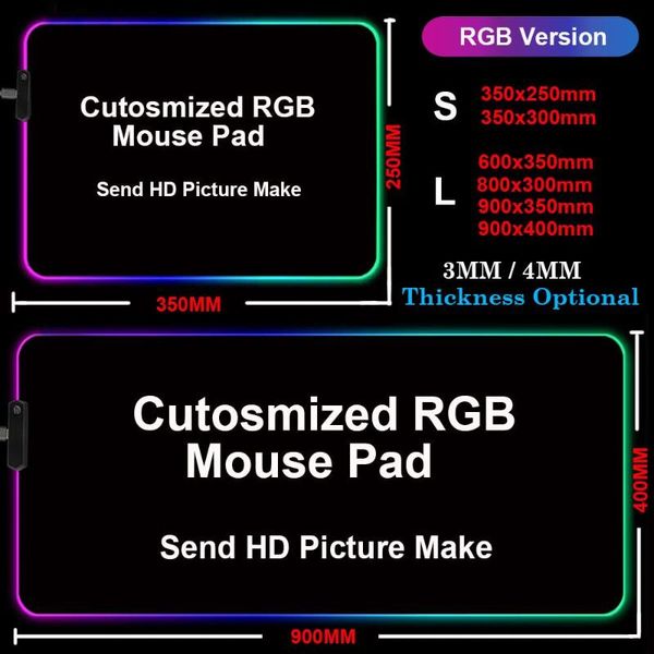 

mouse pads & wrist rests personalized gaming pad rgb large xl gamer computer mousepad led backlight carpet custom xxl keyboard desk mats