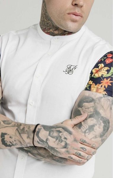 

men's casual shirts siksilk garden shirt, White;black