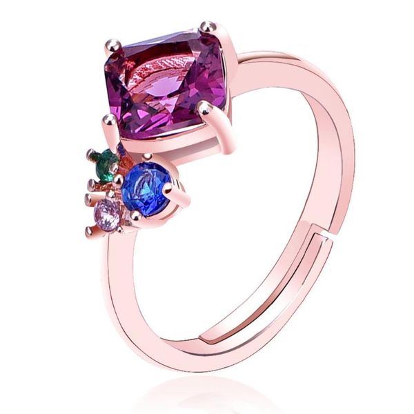 

wedding rings fashion opening adjustable shining zircon for women romantic colourful crystal love gifts jewelry, Slivery;golden
