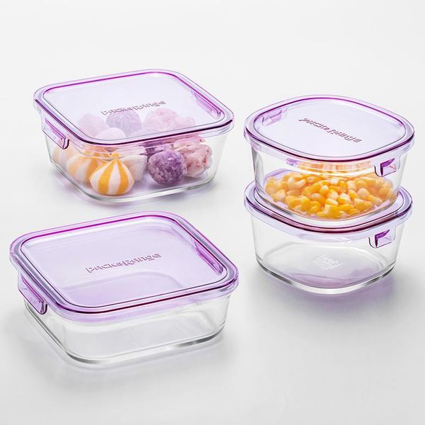 

dinnerware sets heat-resistant glass crisper lunch box refrigerator storage bento microwave special bowl