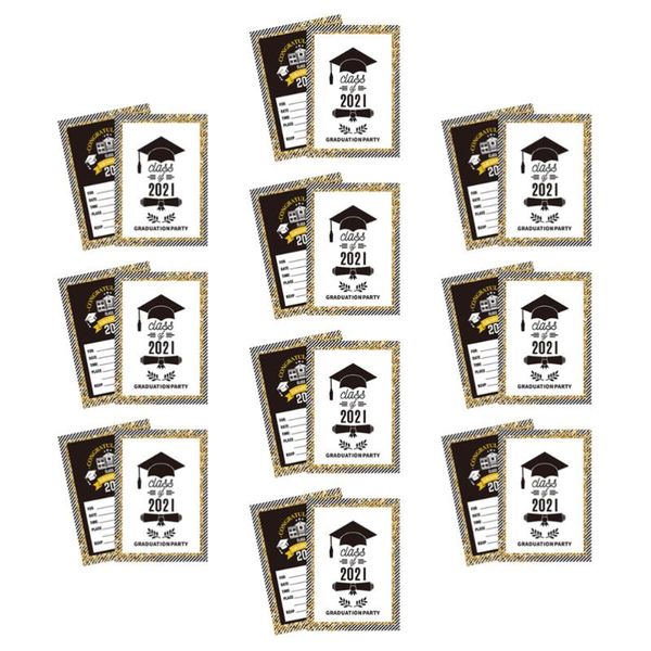 

20pcs graduation theme greeting cards invitation party message