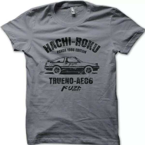 

Hachi Roku AE 86 Trueno Panda printed cotton t-shirt 9007, White;black