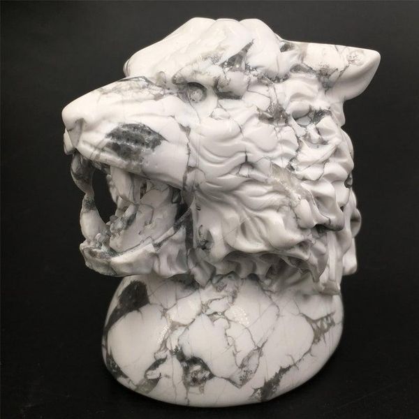 

2.7" natural howlite tiger,quartz crystal animal,crystal sculpture,home decoration,mineral specimen,reiki healing,crystal decorative ob