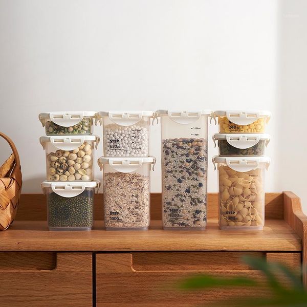 

storage bottles & jars grained grains sealed tank kitchen plastic box
