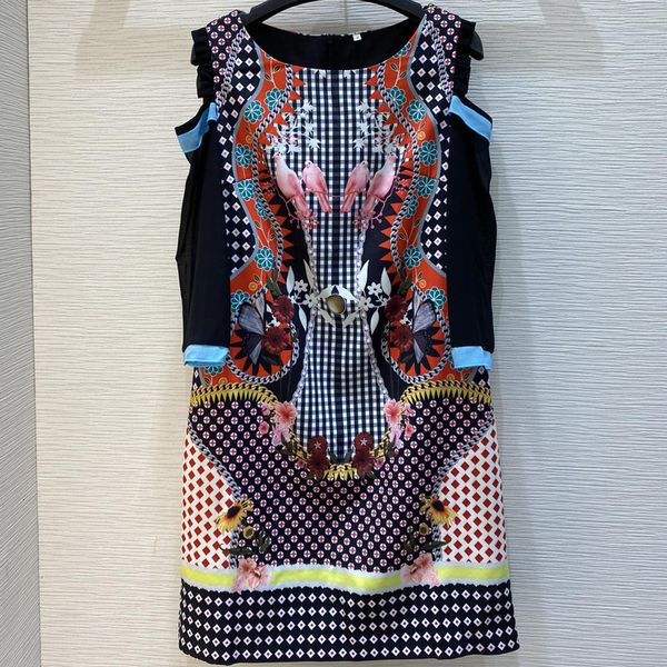 

two piece dress spring female fashion runway off the shoulder dressed in vintage printing vacation p0yv, White