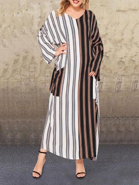 

casual dresses 2021 v-neck long dress loose 5xl plus size women's clothing slim estidos de fiesta autumn style vestidos, Black;gray