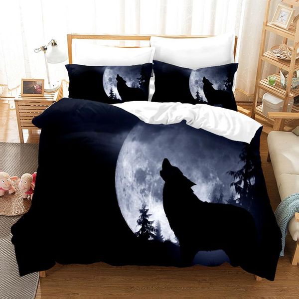 

bedding sets starblue-hgs and wolves set quilt cover/duvet cover  king home textile comforter pillowcase