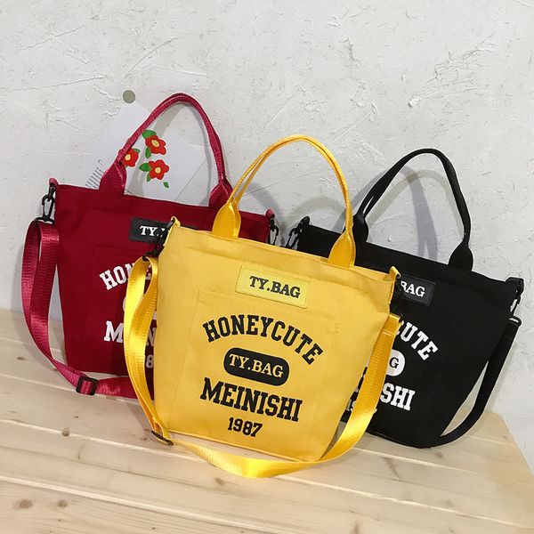 

Canvas 2021 Spring Ins Messenger Bag Fashion Simple Commuter Lady's Handbag