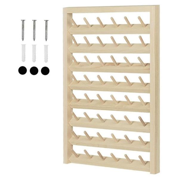 

other arts and crafts 48/58 spool sewing thread rack wall-mounted holder organizer embroidery machine storage