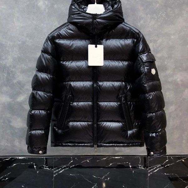 

mens down jacket parkas classic outerwear casual woman designer hoodie coat outdoor feather keep warm winter clothing, Black