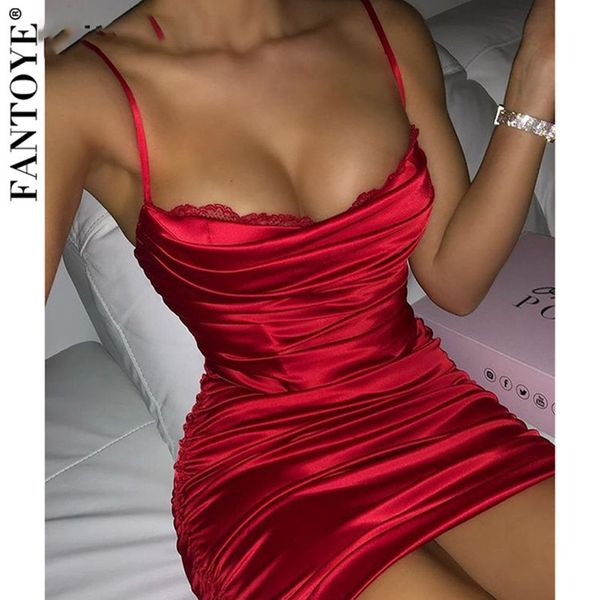 

casual dresses off-shoulder lace ruched mini women red spaghetti strap drawstring skinny clubwear ladies backless vestidos r4rc, Black;gray