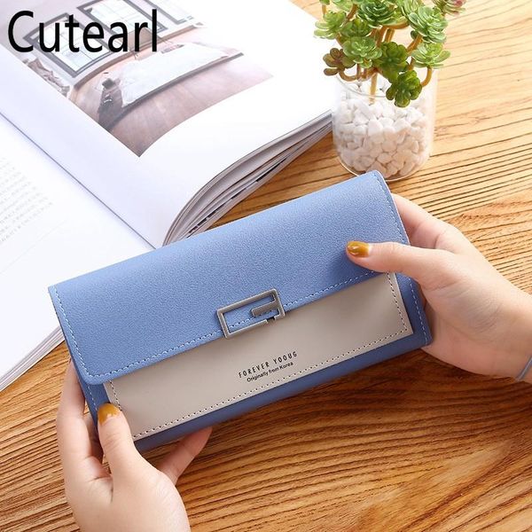 

wallets fashion envelope women long wallet simple hasp clutch patchwork money bag phone pocket large capacity ladies card holder, Red;black