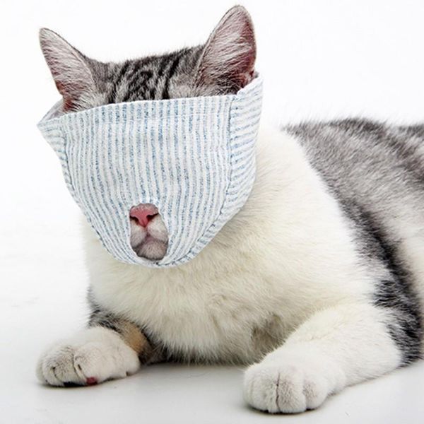 

cat costumes pet mouth cover cotton material anti-miseating anti-bark breathable soft comfortable adjustable care supplies