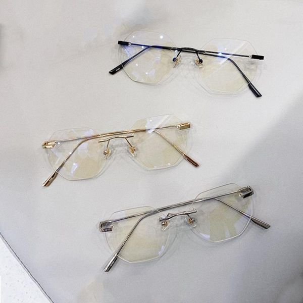

sunglasses fashion portable ultra light eye protection optical frame anti-blue glasses computer goggles metal eyeglasses, White;black