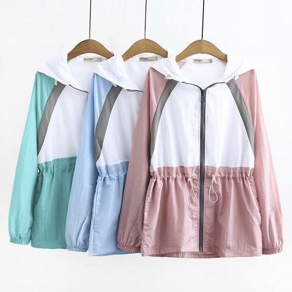 

women's vests 2021 fashion brand oversized plus size coat hooded casual polyester spliced, Black;white