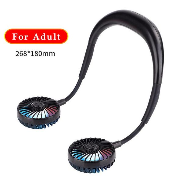 

electric fans mini hanging neck fan personal portable cooling hands-usb charging wind summer air 5 colors