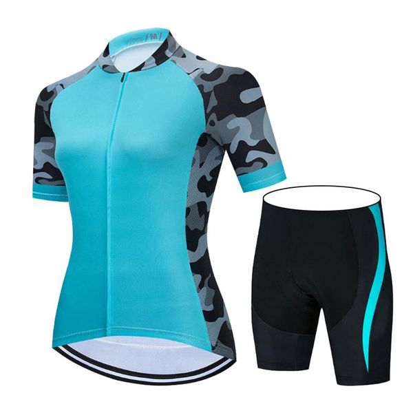 

racing sets cycling jersey 2021 pro team spexcel women set bicycle clothing suit breathable mountain bike clothes sportwears, Black;blue