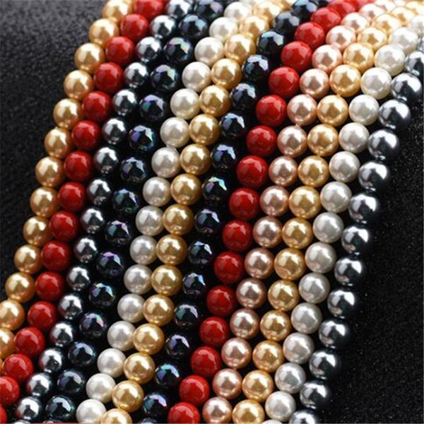 

other natural shell pearl round beads real shells for jewellery making necklace diy bracelet jewelry 4-12mm factory wholesale