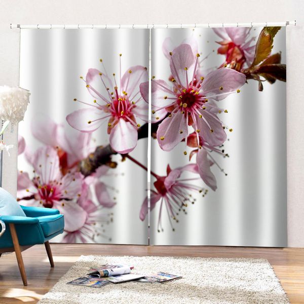 

wedding pink flower curtains 3d curtain for living room office bedroom
