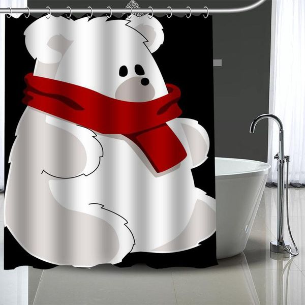 

bear custom pattern polyester bath curtain waterproof shower curtains diy screen printed for bathroom
