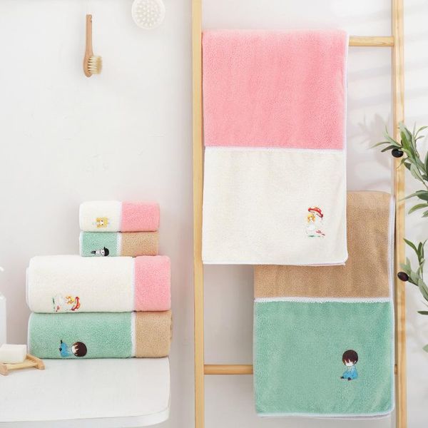 

towel drop polyester bath set 60*120cm 50*25cm 30*15cm soft absorbent 3pcs