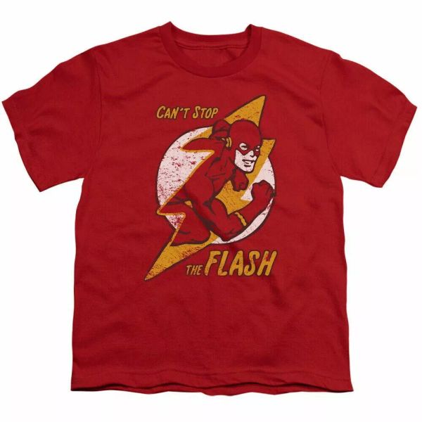 

the flash flash bolt kids youth t shirt licensed dc comics tee red, White;black