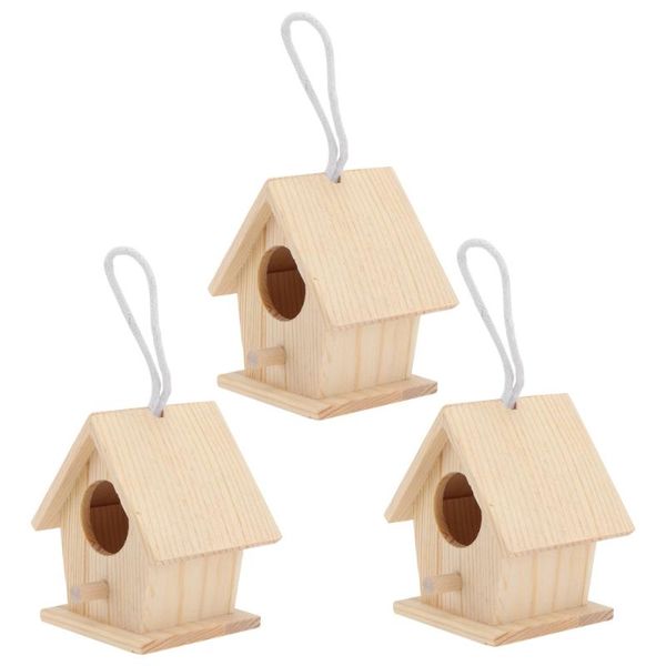 

3pcs simulation mini bird nest ornament yard adornment garden decor cages