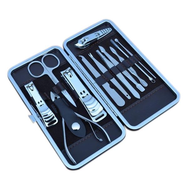

nail art kits 12 pcs manicure pedicure set with case nails clipper kit stainless steel travel home care tools fo sale