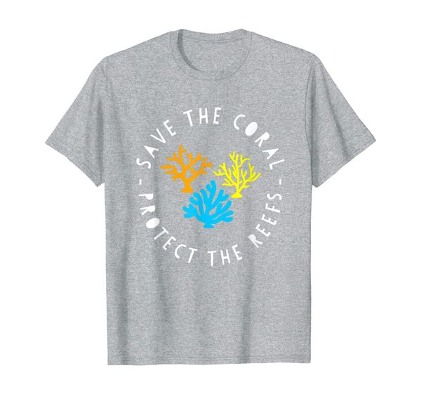 

save the coral reef aquarist aquarium gift marine biology t-shirt, White;black