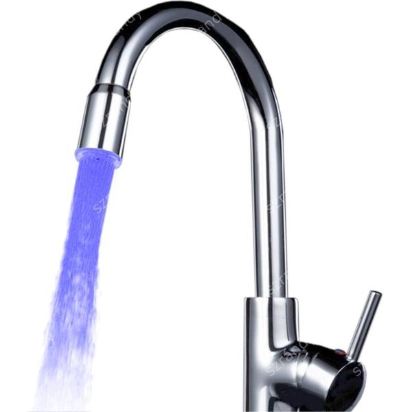 

other faucets, showers & accs ld8002-a13 single color blue water glow faucet light---latest gift items with adaptor