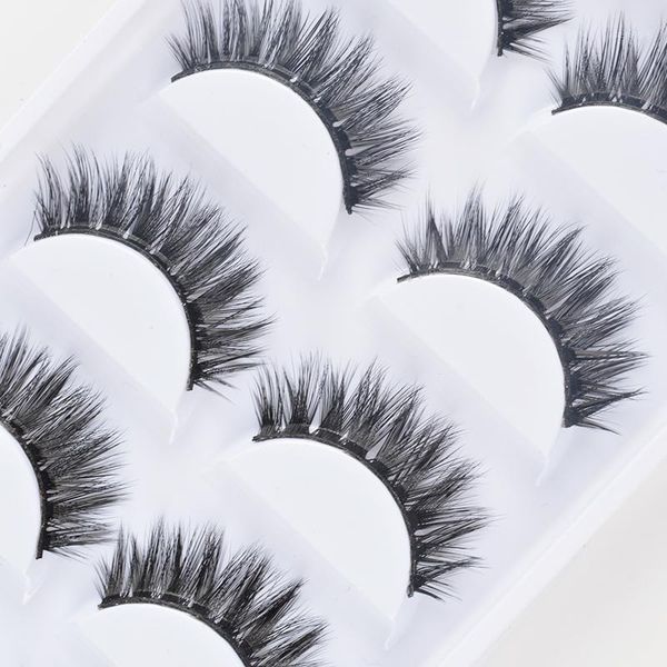

pairs 100% real fake mink eyelashes 3d natural false lashes soft eyelash extension makeup kit cilios1
