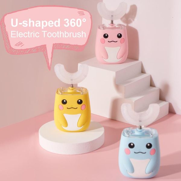 

smart 360 degress u sonic electric toothbrush kids silicone automatic ultrasonic tooth brush children teeth