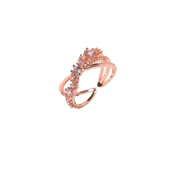 

cross alloy with shining acrylic stars luxury elegant trendy jewelry wedding/engagement resizable rings for women wholesale wedding, Slivery;golden