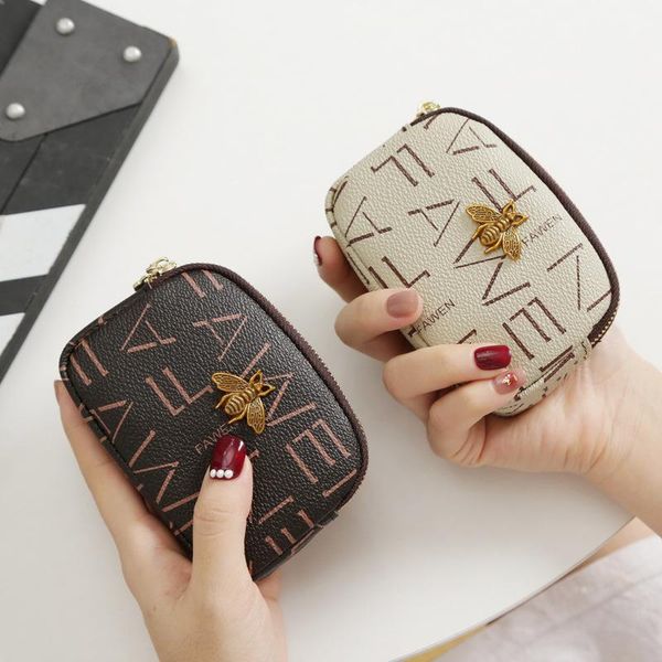 

cosmetic bags & cases 2021 woman lng wallet fashion clutch bag pu leather short coin purse card holder female luxury