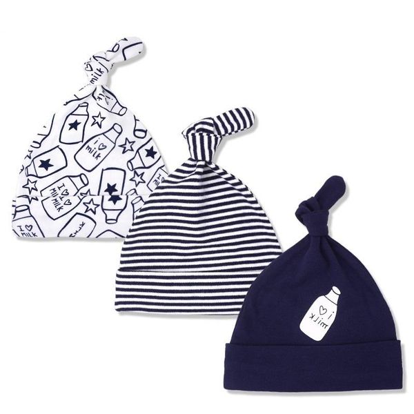 

caps & hats 3pcs per lot baby 100% cotton printed for 0-6 months born accessories drop kf268, Yellow