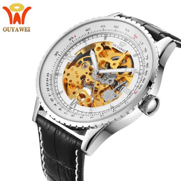 

ouyawei brand swiss men's high-end sports fashion machinery watch wholesale, Silver