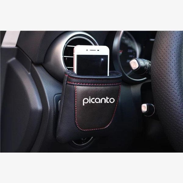 

car organizer for kia picanto pu leather air vent stow tidy storage