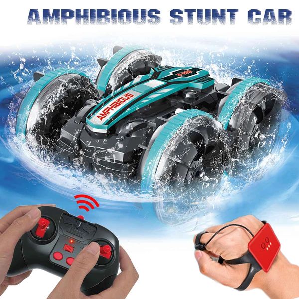 4Wd RC Auto Spielzeug Amphibien Fahrzeug Boot Fernbedienung Drift Autos Geste Gesteuert Stunt SUVs Spielzeug Für Kinder Erwachsene Kinder