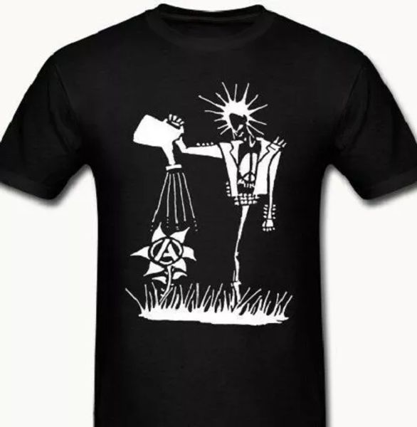 

punk anarchy anarchist scarecrow t shirt tee protest skinhead mohawk, White;black