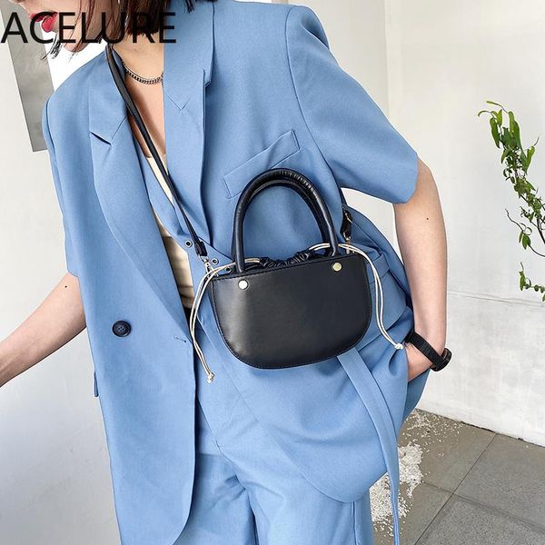 

evening bags acelure female fashoin designer small handbags purse for women solid color pu leather shoulder messenger hand