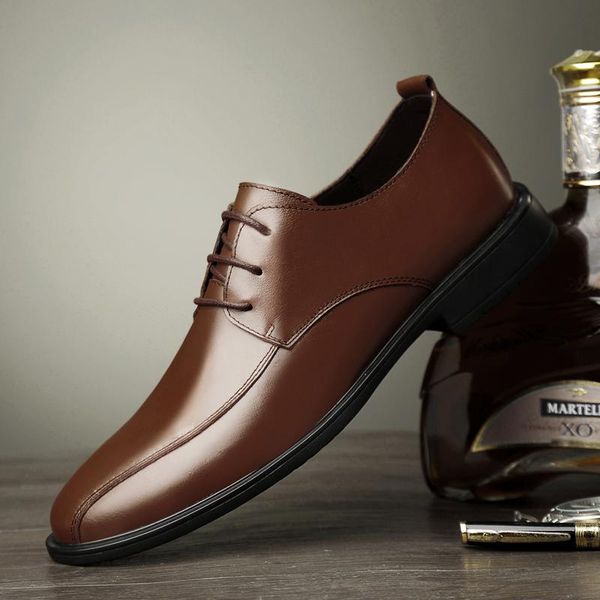 

dress shoes cimim brand business casual men leather italy large size fashion genuine luxury office, Black