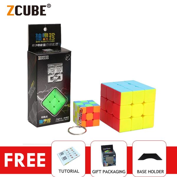 

3x3x3 magic cube 3cm mini keychain cube puzzle professional stickerless pocket mini game cube toy for kids