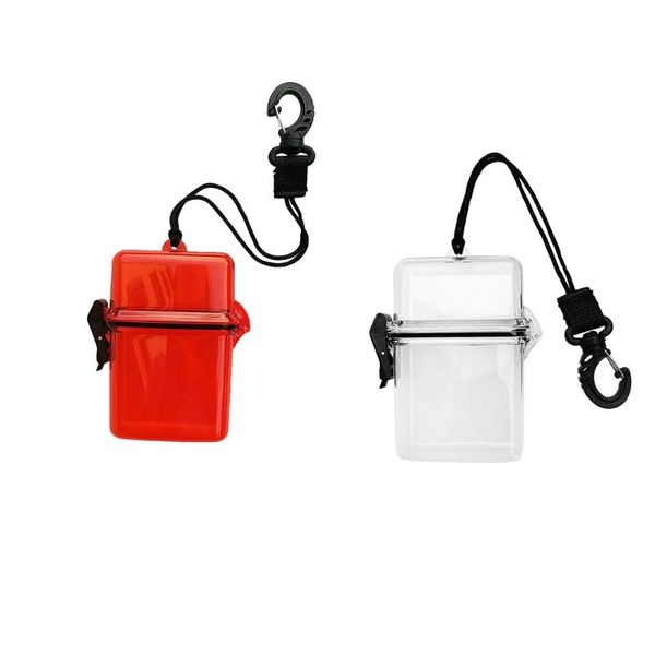 

pool & accessories scuba diving kayaking waterproof dry box container storage holder case lanyard swivel snap clip for snorkeling surfing