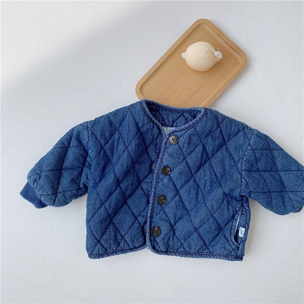 

down coat fashion baseball uniform baby jacket kids clothes girl for boy autumn and winter children outwear, Blue;gray